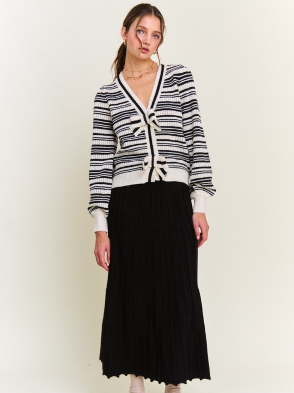 Striped Knit Cardigan - Picture 7 of 7